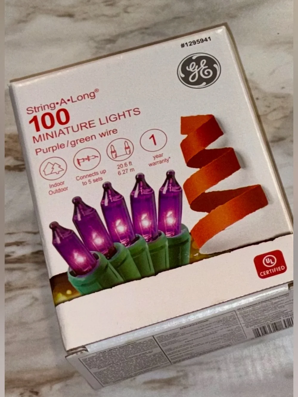 Set-3 💡100-count each 🕯️20.6-ft String-A-Long Multi-Color -Blue & Purple
